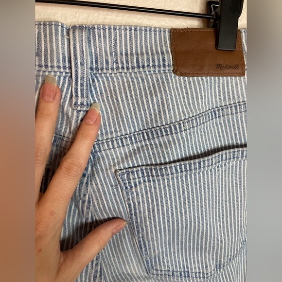 Madewell 10” High Rise Skinny Pinstripe Crop Jeans Size 25 - Picture 6 of 6